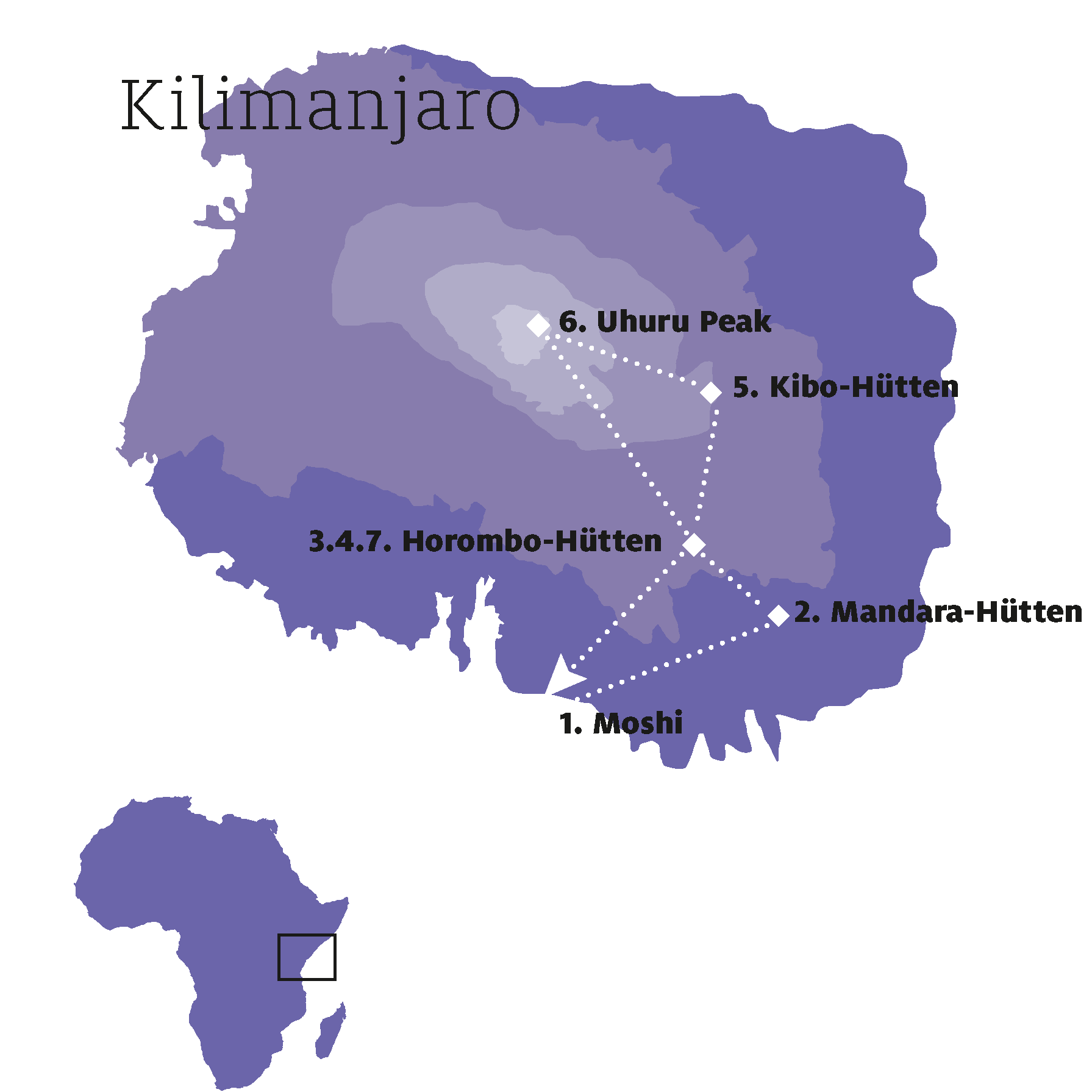 Reisekarte »Marangu Route«